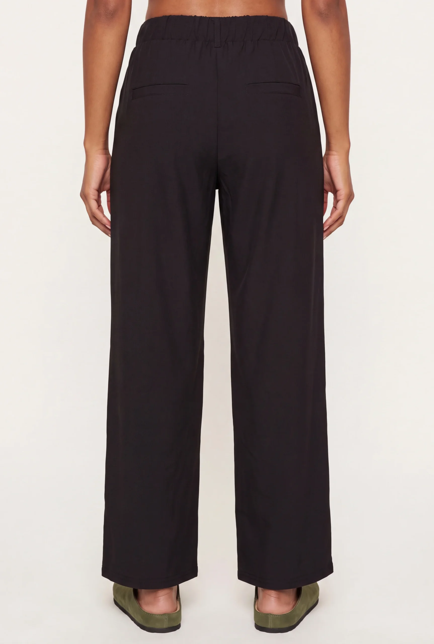 High Waisted Wide Leg Pull On Casual Pants high waisted wide leg pull on casual pants