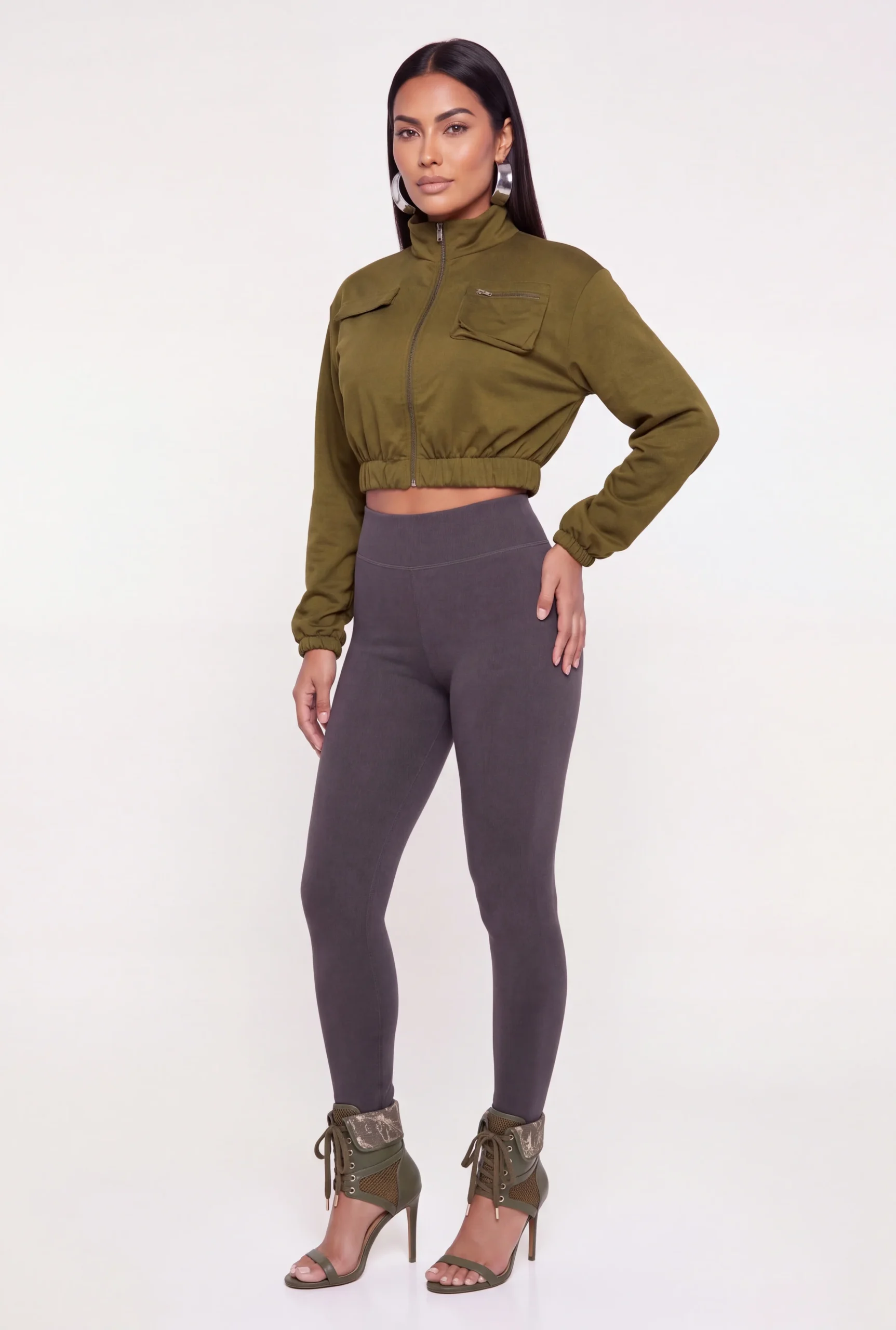 Sherpa Lined High Waisted Leggings sherpa lined high waisted leggings