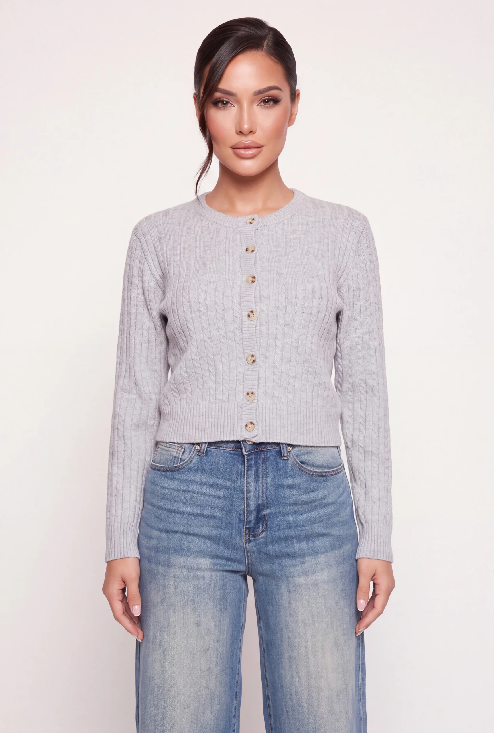 Button Front Cable Knit Cardigan button front cable knit cardigan
