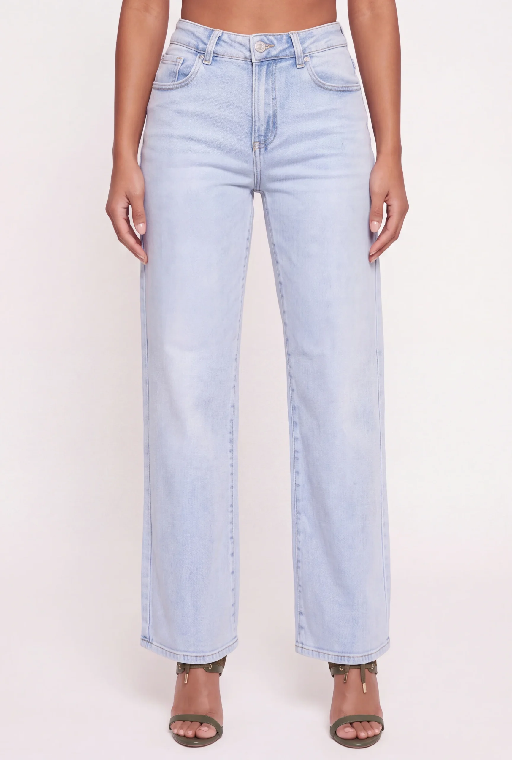 WAX Fitted Wide Leg Jeans wax fitted wide leg jeans