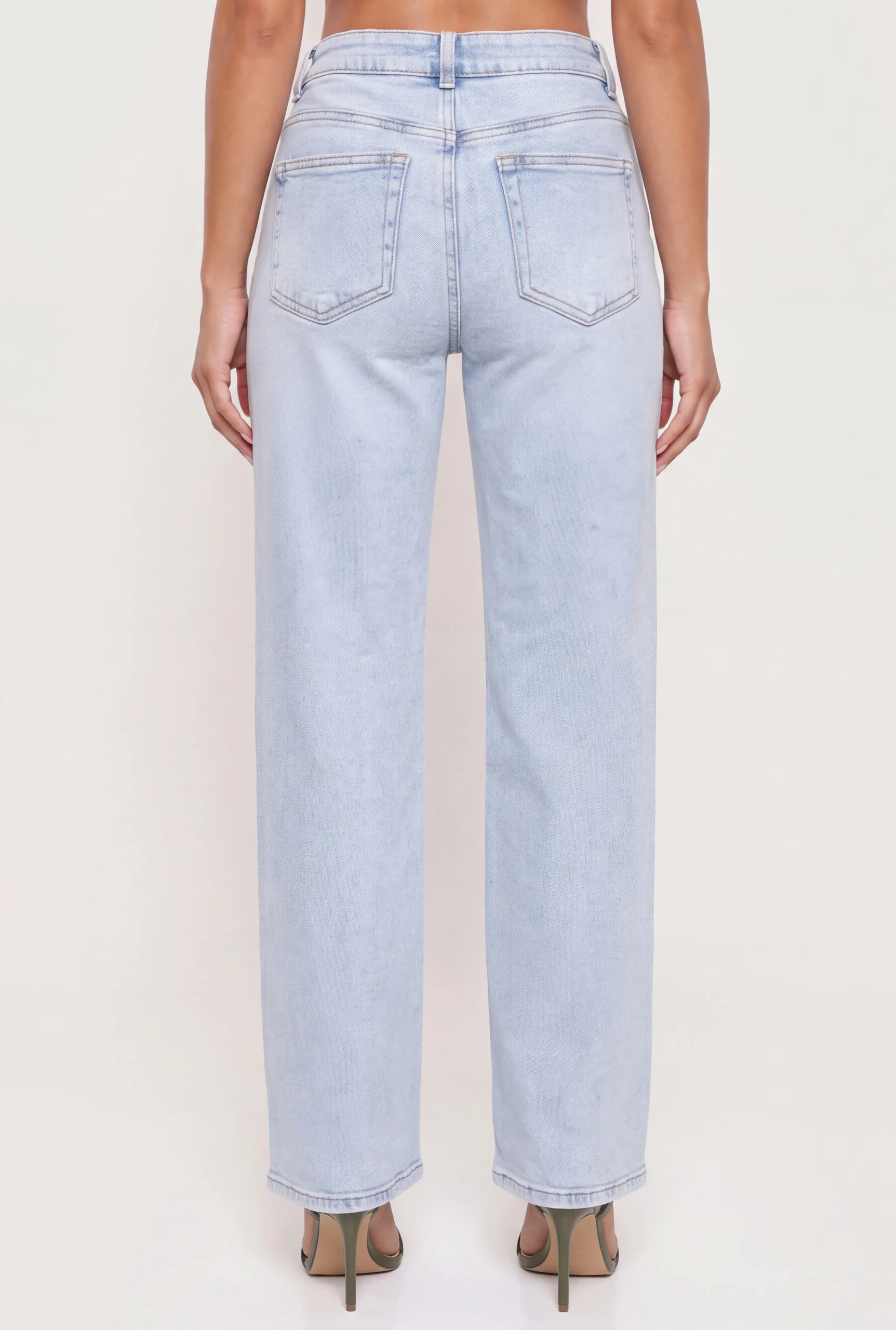 WAX Fitted Wide Leg Jeans wax fitted wide leg jeans
