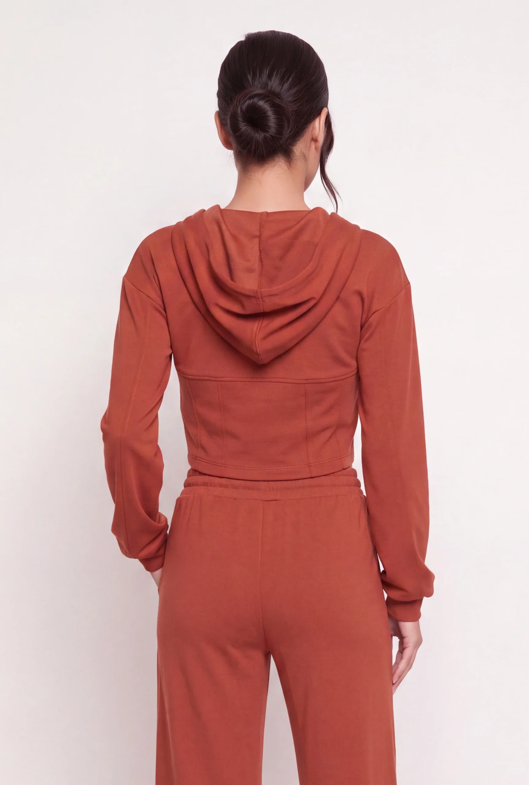 Drop Shoulder Cropped Hooded Sweatshirt drop shoulder cropped hooded sweatshirt