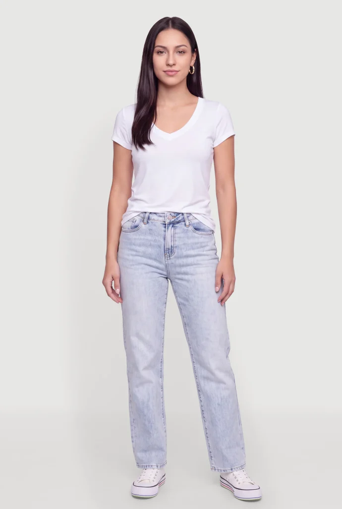 short sleeve v neck tee