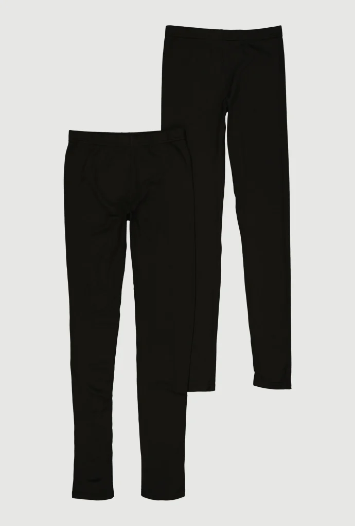 soft knit fleece lined leggings 2 pack