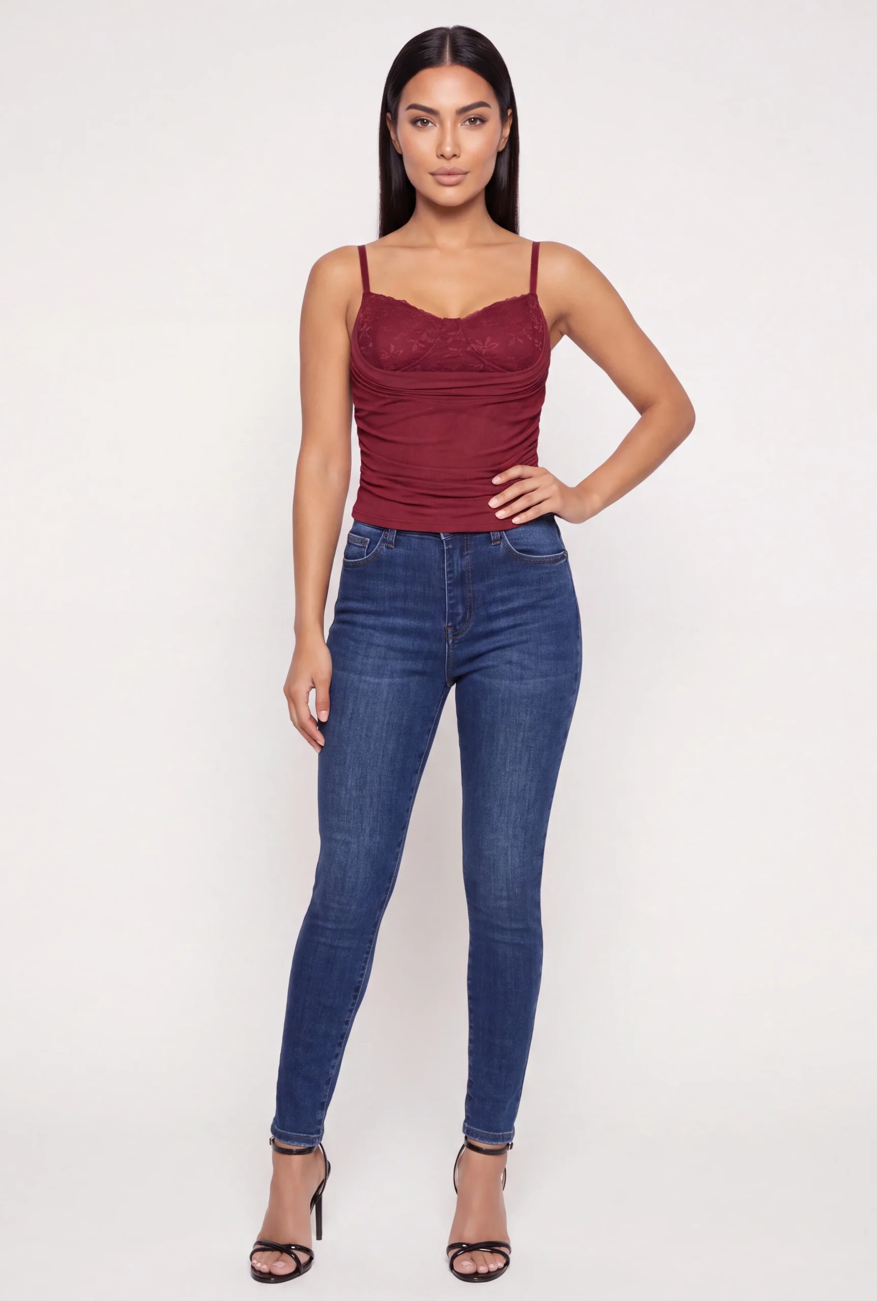 mesh ruched cowl neck bustier cami mesh ruched cowl neck bustier cami