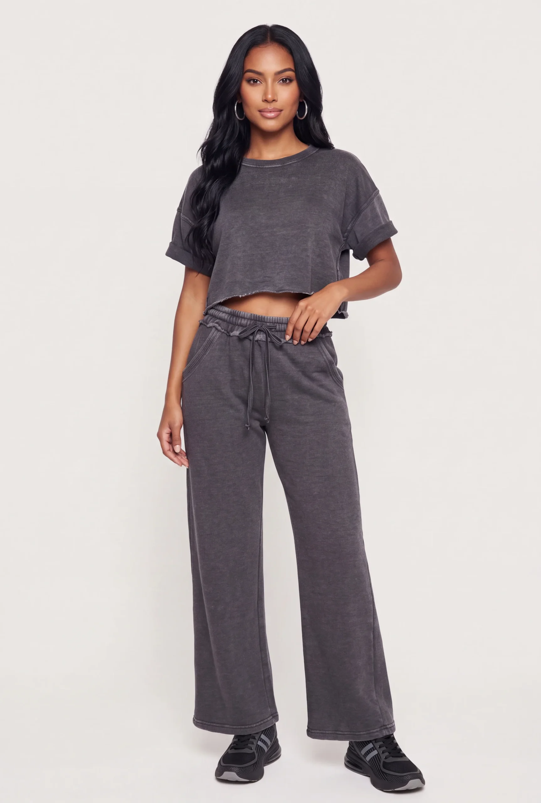 high waisted acid wash wide leg sweatpants high waisted acid wash wide leg sweatpants