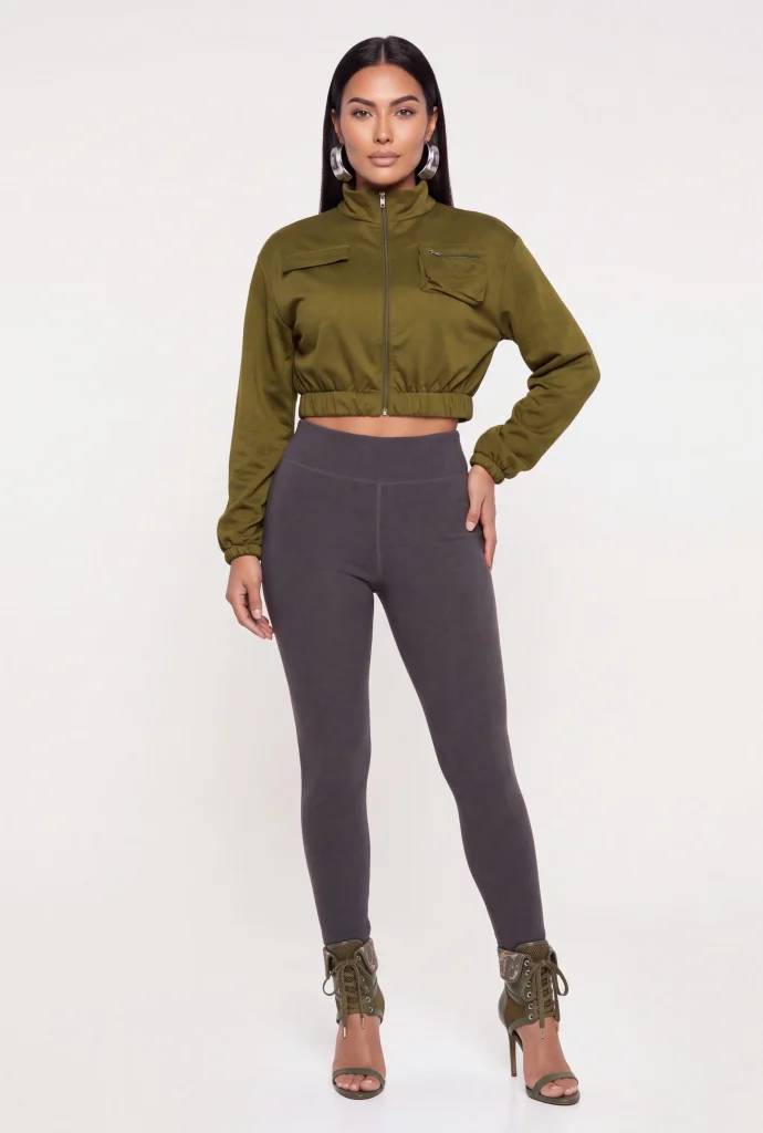 sherpa lined high waisted leggings