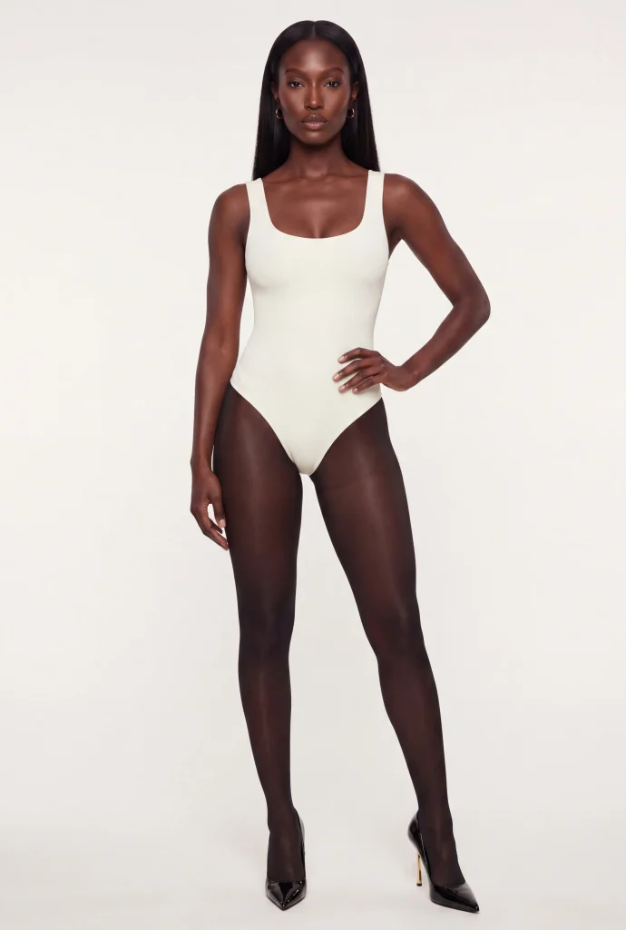 seamless square neck sleeveless bodysuit