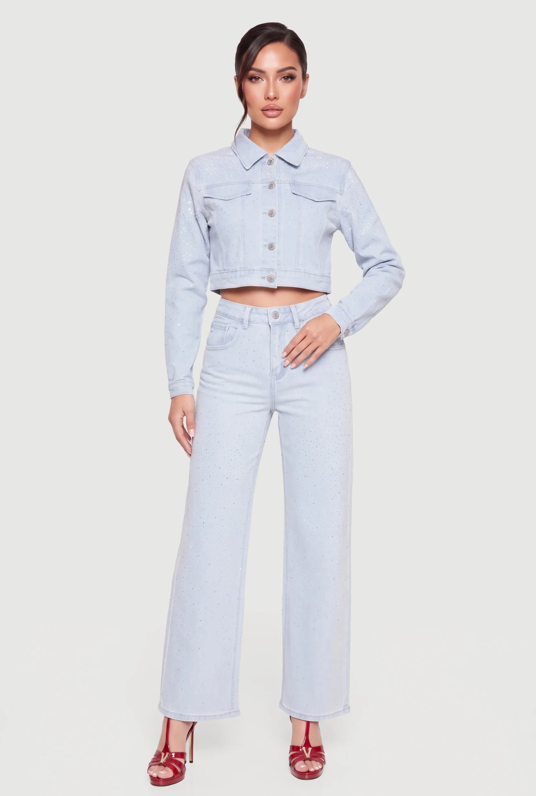 rhinestone straight leg jeans rhinestone straight leg jeans